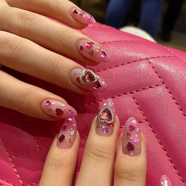 12 Sizes-24 Pcs Press On Nails GN001