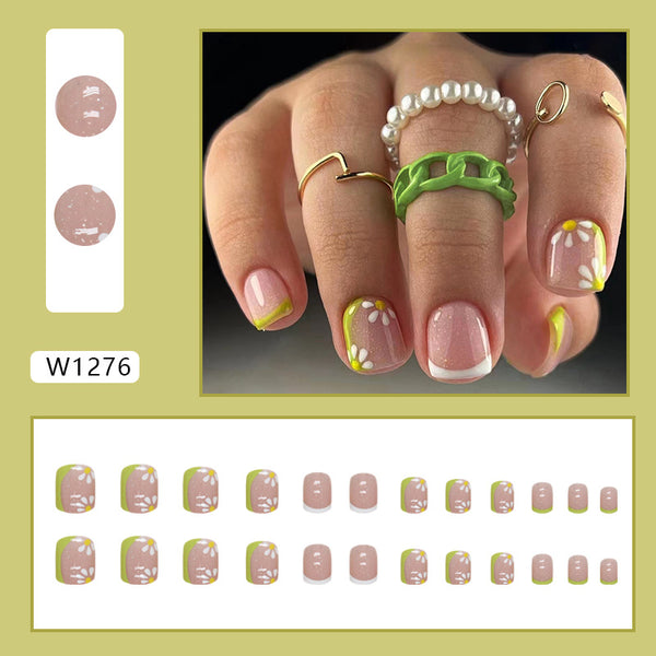 12 Sizes-24 Pcs Press On Nails W1276