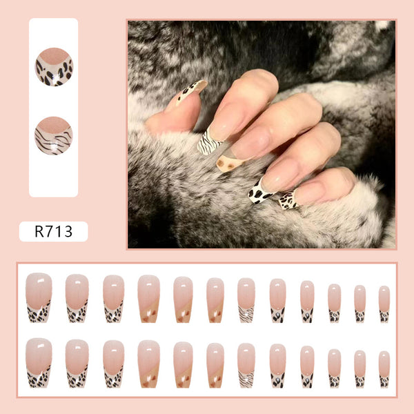 12 Sizes-24 Pcs Press On Nails R713