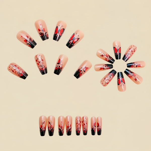 12 Sizes-24 Pcs Press On Nails Y968