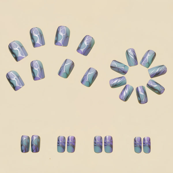 12 Sizes-24 PcsPress On Nails Y192