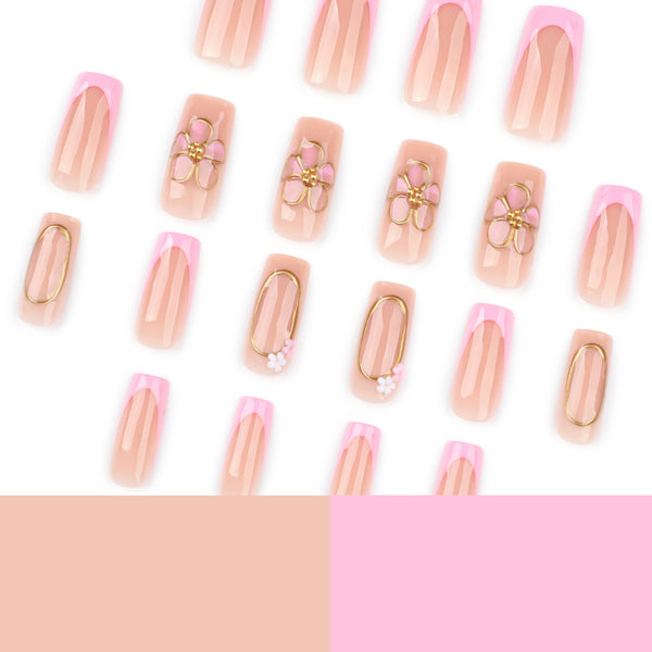 12 Sizes-24 Pcs Press On Nails JP3870