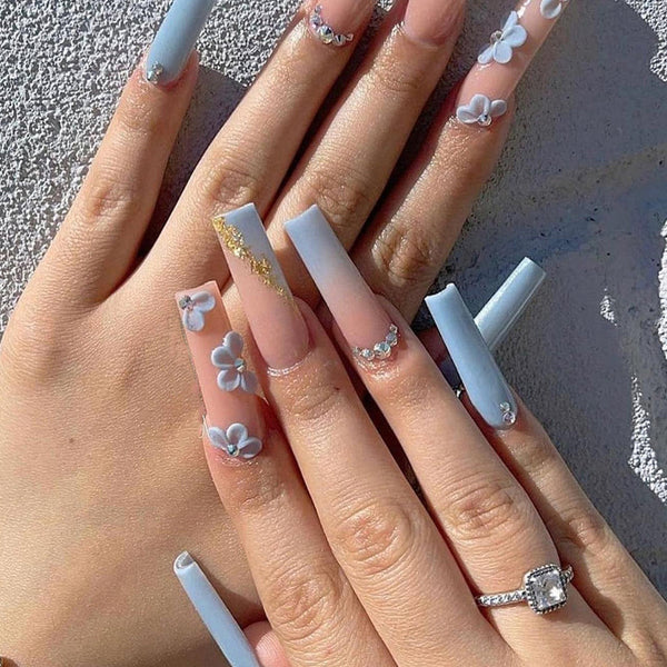 12 Sizes-24 Pcs Press On Nails Z157