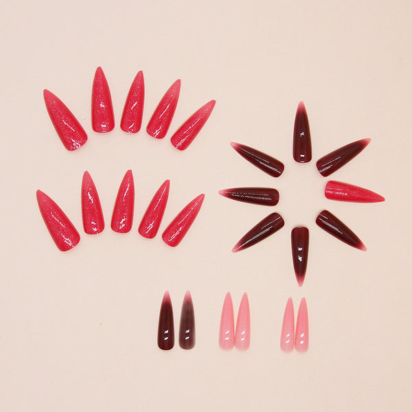 12 Sizes-24 Pcs Press On Nails W1544