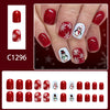 12 Sizes-24 Pcs Press On Nails C1296