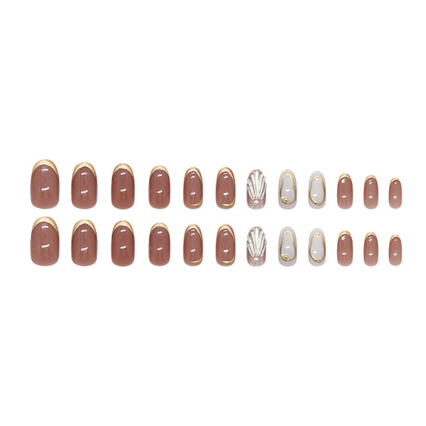12 Sizes-24 Pcs Press On Nails Z1039
