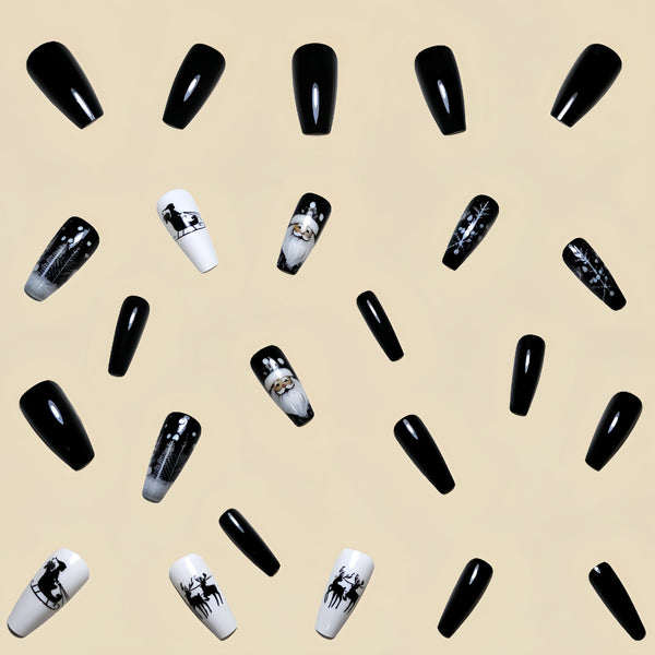 12 Sizes-24 Pcs Press On Nails Y267