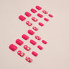 Glossy Pink Short Square Press on Nails