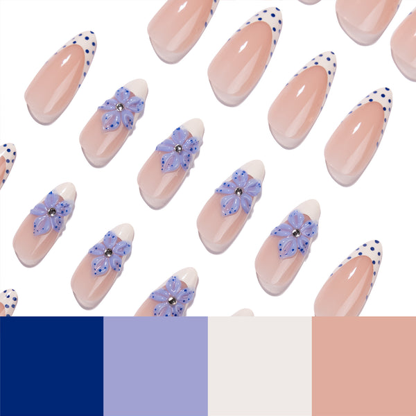 12 Sizes-24 Pcs Press On Nails JP4406