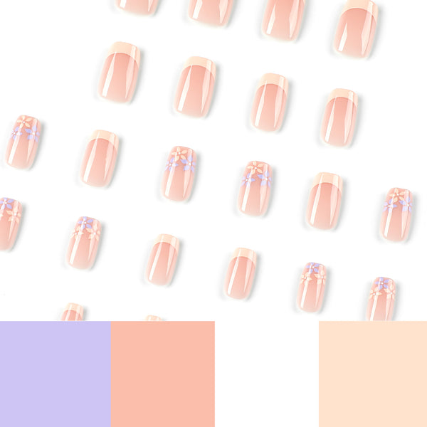 12 Sizes-24 Pcs Press On Nails JP2607