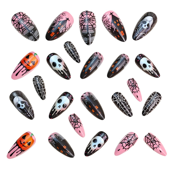 12 Sizes-24 Pcs Press On Nails Y1125