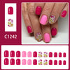 12 Sizes-24 Pcs Press On Nails C1242