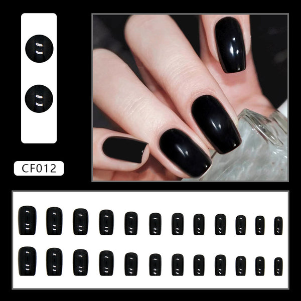 12 Sizes-24 Pcs Press On Nails CF012