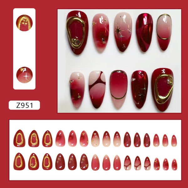 30 Pcs Press On Nails Z951
