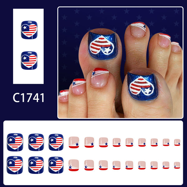 12 Sizes-24 Pcs Press On Nails C1741