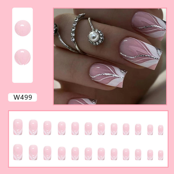 12 Sizes-24 Pcs Press On Nails W499
