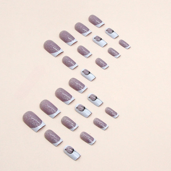 12 Sizes-24 Pcs Press On Nails W823