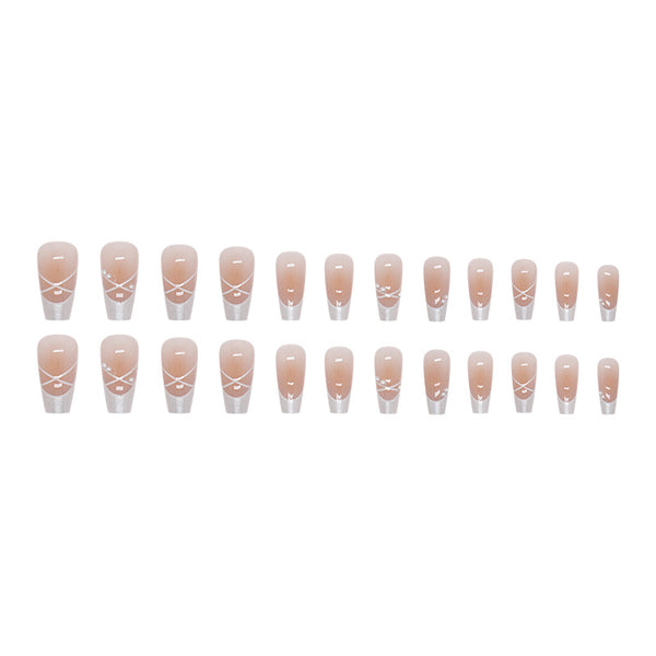 12 Sizes-24 Pcs Press On Nails Z746