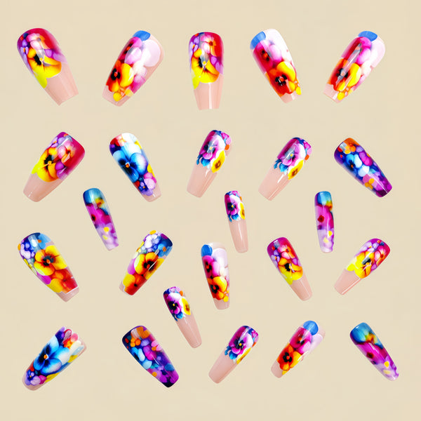 12 Sizes-24 Pcs Press On Nails Y628
