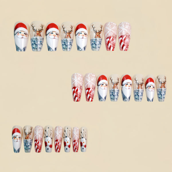 12 Sizes-24 Pcs Press On Nails Y1320