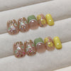 12 Sizes-24 Pcs Press On Nails R864