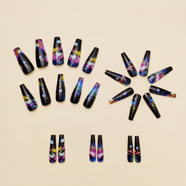 12 Sizes-24 Pcs Press On Nails Y210