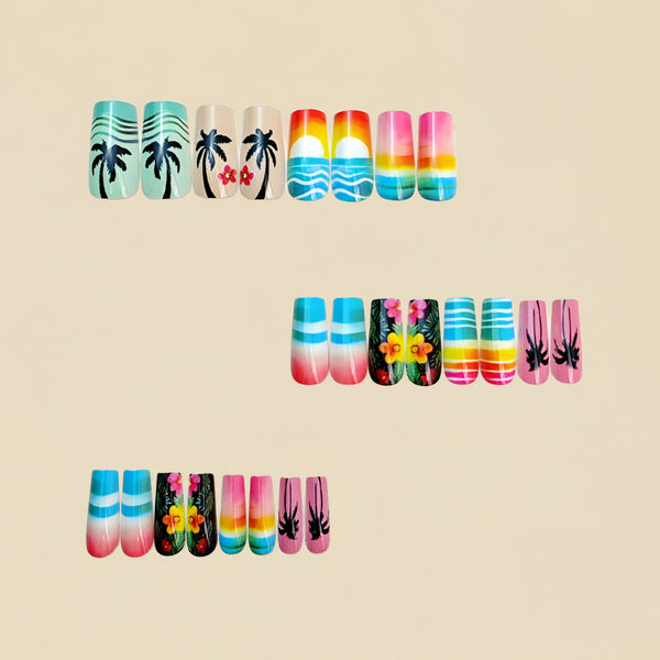 12 Sizes-24 Pcs Press On Nails Y921