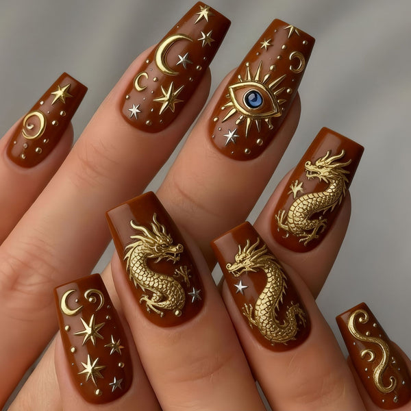 12 Sizes-24 Pcs Press On Nails Y2030