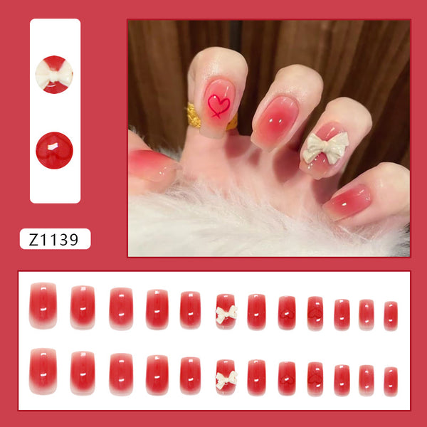 12 Sizes-24 Pcs Press On Nails Z1139