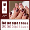 12 Sizes-24 Pcs Press On Nails C1344