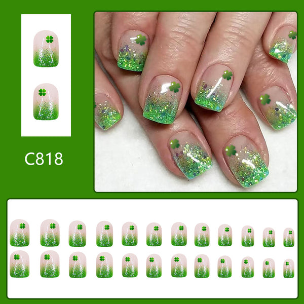 12 Sizes-24 PcsPress On Nails C818