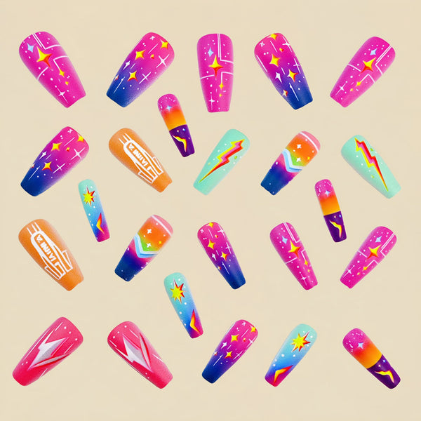 12 Sizes-24 Pcs Press On Nails Y694