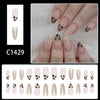 12 Sizes-24 Pcs Press On Nails C1429