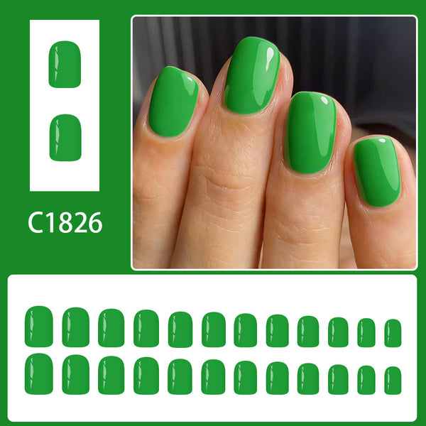 12 Sizes-24 Pcs Press On Nails C1826