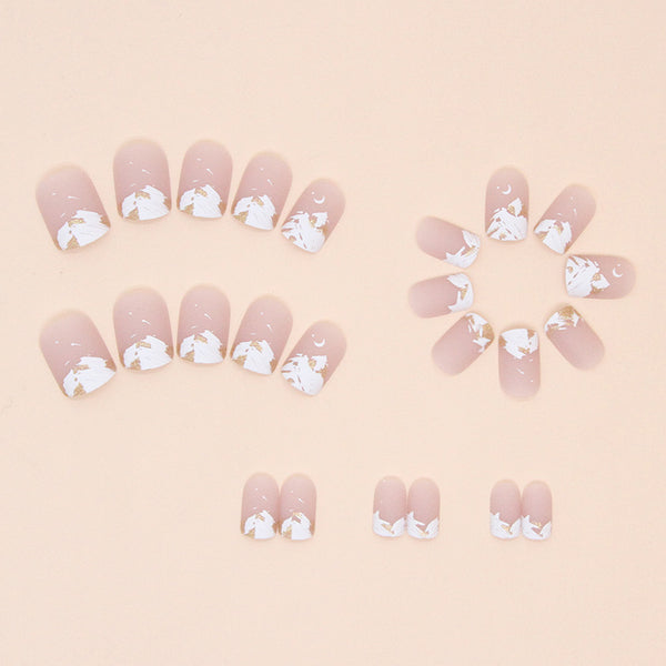 12 Sizes-24 Pcs Press On Nails W1514