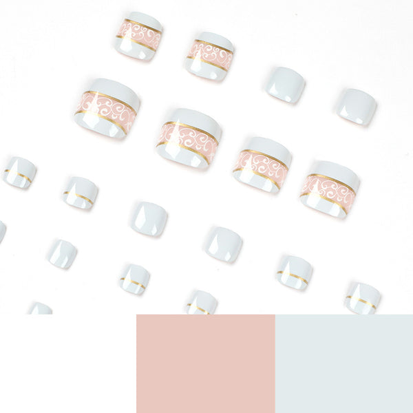 12 Sizes-24 Pcs Press On Nails JP1645