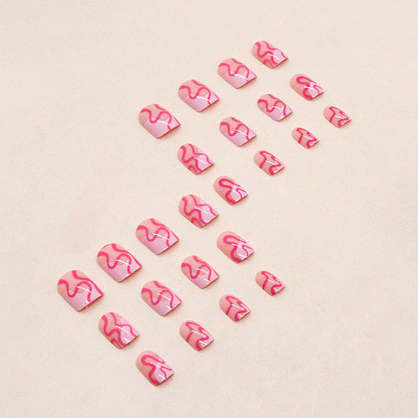 12 Sizes-24 Pcs Press On Nails W891