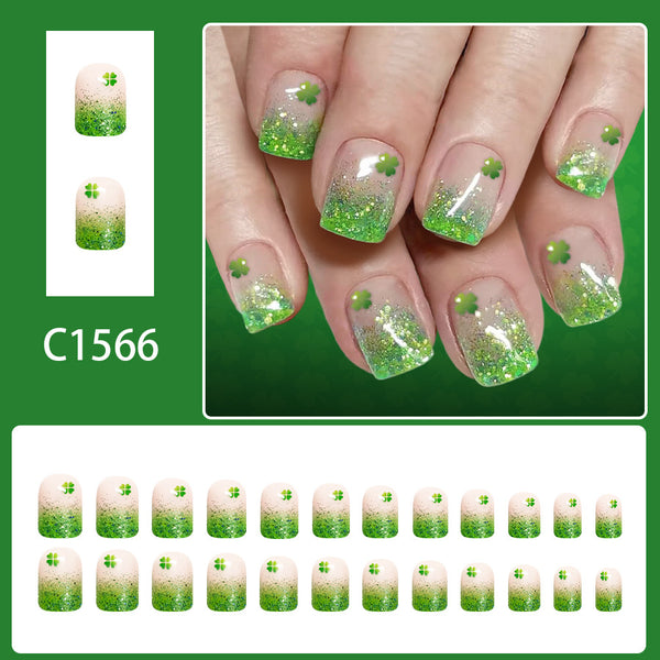 12 Sizes-24 Pcs Press On Nails C1566