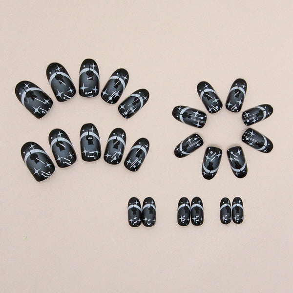 12 Sizes-24 Pcs Press On Nails W1131