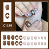 12 Sizes-24 Pcs Press On Nails C1389
