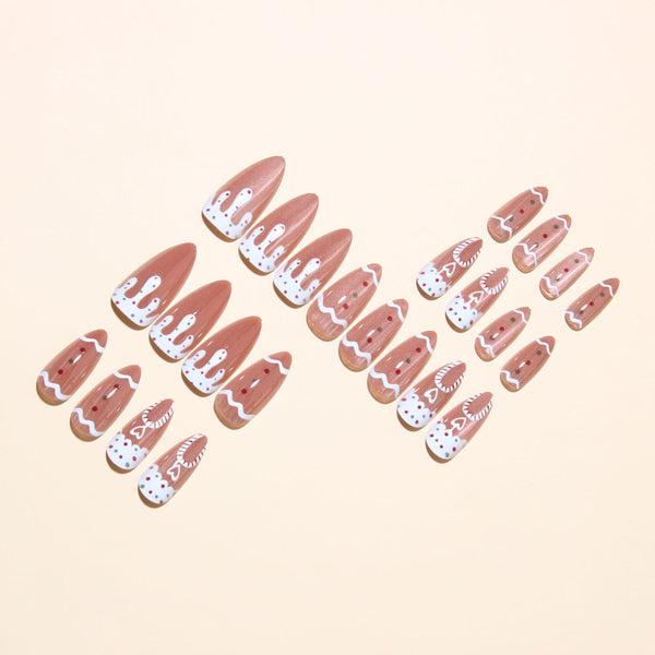 12 Sizes-24 Pcs Press On Nails LC1251