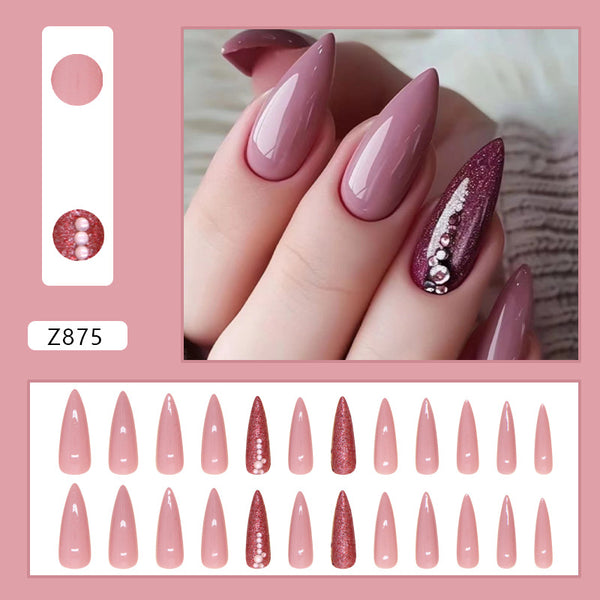 12 Sizes-24 Pcs Press On Nails Z875