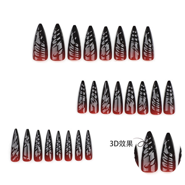 12 Sizes-24 Pcs Press On Nails JP3415