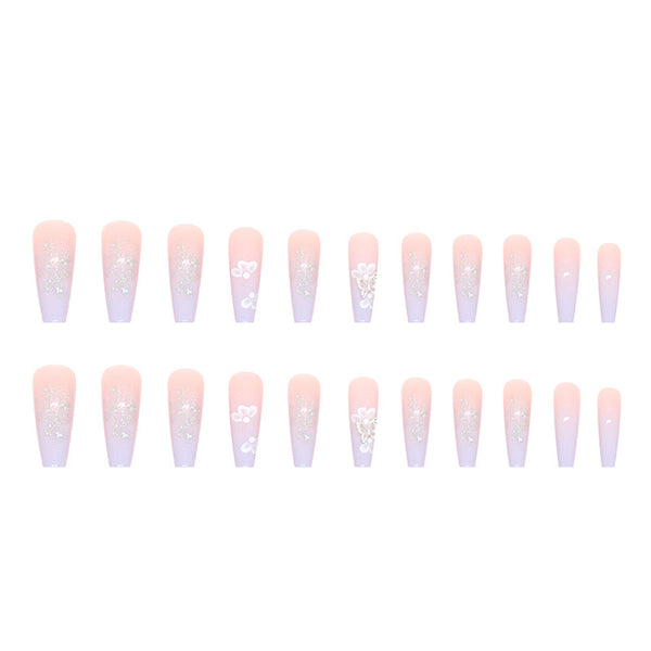 12 Sizes-24 Pcs Press On Nails Z640