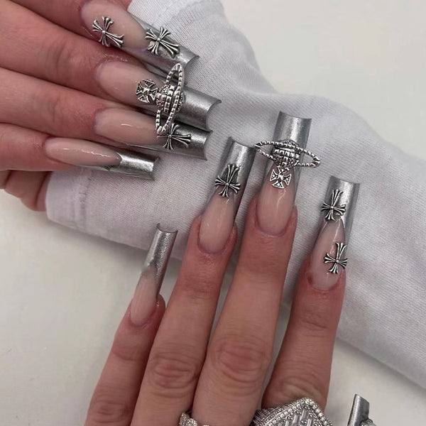 12 Sizes-24 Pcs Press On Nails JP2347
