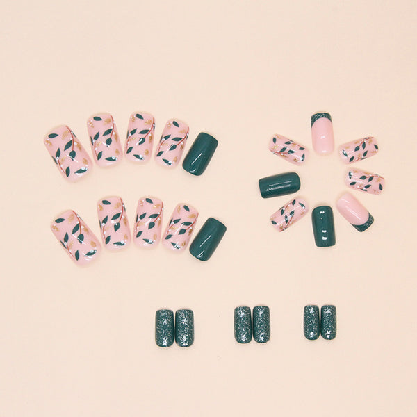 12 Sizes-24 Pcs Press On Nails W1503
