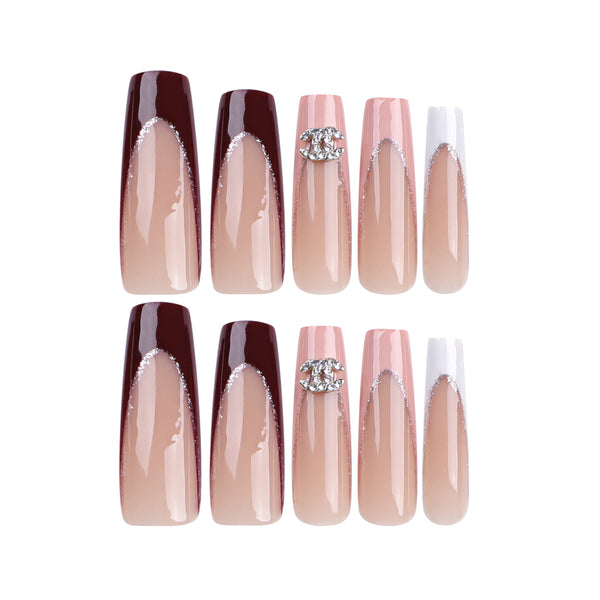 12 Sizes-24 Pcs Press On Nails JP3090