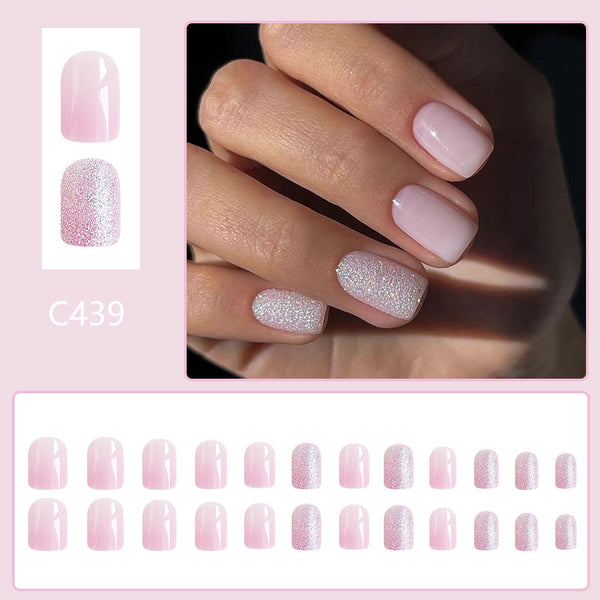 12 Sizes-24 Pcs Press On Nails C439