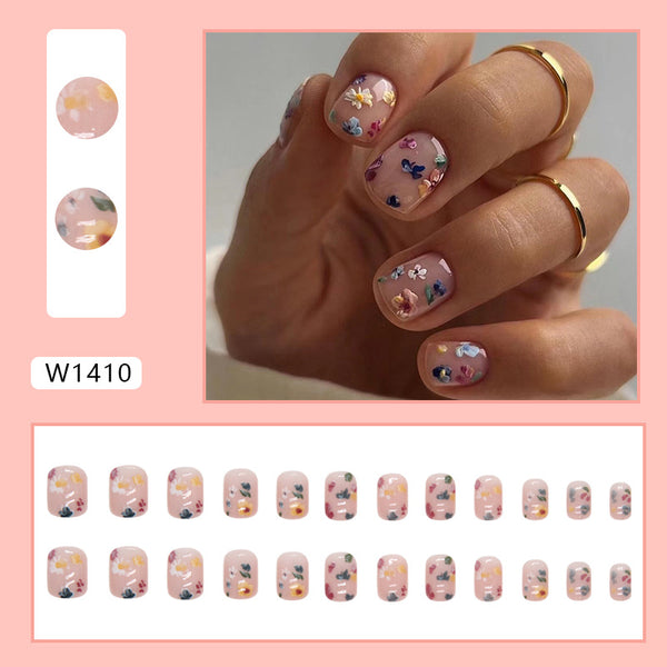 12 Sizes-24 PcsPress On Nails W1410