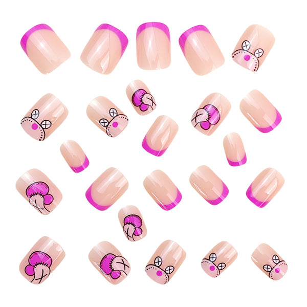 12 Sizes-24 Pcs Press On Nails Y913